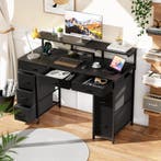 Bureau - Computertafel - Computerbureau - 120x50 cm - Zwart, Huis en Inrichting, Bureaus, Verzenden, Zo goed als nieuw