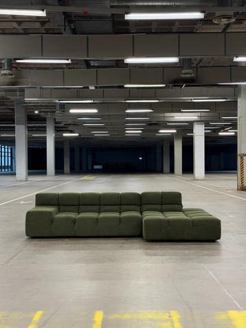 B&B Italia Tufty Time Bank | Groen | NIEUWSTAAT + Garantie, 250 tot 300 cm, 125 tot 150 cm, Ophalen of Verzenden, Zo goed als nieuw