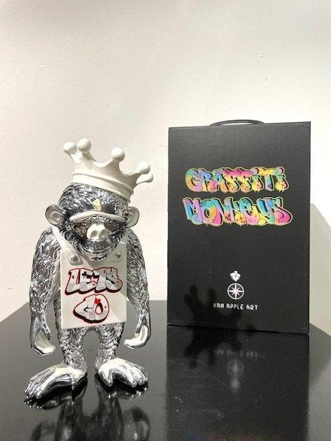 Van Apple - Graffiti Monkey - Lets Go, Antiek en Kunst, Kunst | Designobjecten