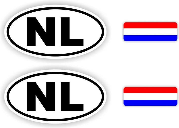 Nederlandse vlag, auto sticker set. (307.15), Auto diversen, Autostickers, Verzenden