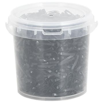 vidaXL Haarelastiekjes paard 1500 st silicone zwart, Verzenden, Nieuw