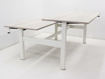 Duo werkplek Ahrend Four Two 170x180cm - hoogte verstelbaar, Ophalen of Verzenden, Gebruikt