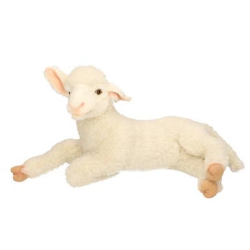 Hansa lam/schaap knuffel - pluche - liggend - 33 cm, Verzenden, Nieuw
