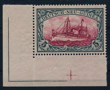 Duits Nieuw-Guinea 1900 - 5 Mark keizerlijke jacht van de, Gestempeld