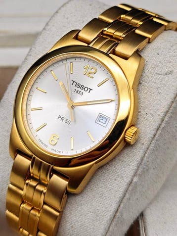 Tissot - PR 50 GENTLEMAN GOLD PLATED 36mm. - Zonder, Nieuw