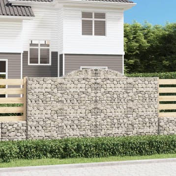 vidaXL Schanskorf gewelfd 300x30x160/180 cm gegalvaniseerd, 100 cm of meer, Verzenden, Nieuw, Metaal