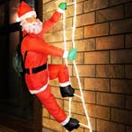 Kerstman op touwladder met 120 LEDs (Kerst artikelen), Diversen, Kerst, Verzenden, Nieuw
