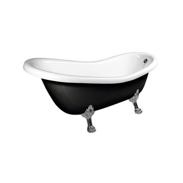 Vrijstaand Bad Sapho Retro 173x75x84 cm Wit / Zwart met, Ophalen of Verzenden, Nieuw, Chroom, Overige typen