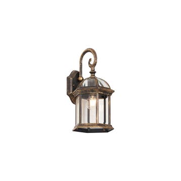 Klassieke buiten wandlamp antiek goud IP44 - Glasgow, Verzenden, Nieuw, Aluminium