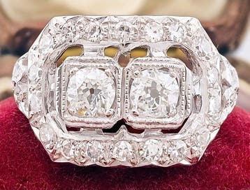 Ring Platina Diamant (Natuurlijk) - Diamant, Nieuw