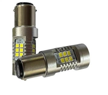 21 SMD - BA15D LED - DC Marine - Warm wit - 12 en 24 Volt, Ophalen of Verzenden, Nieuw