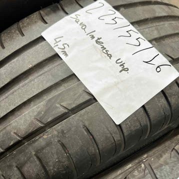 2 x Sava 225-55-16 Zomerbanden 4,5mm, Gebruikt, 16 inch, Ophalen of Verzenden, Band(en)