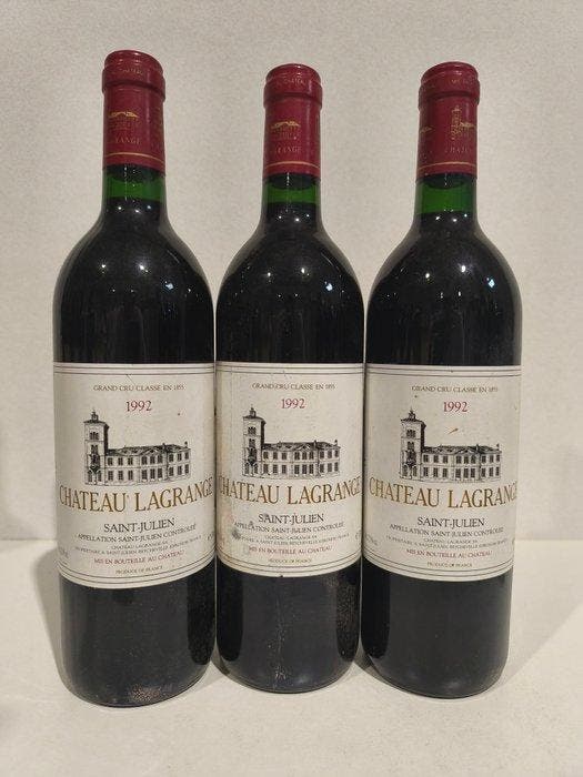 1992 Château Lagrange - Saint-Julien Grand Cru Classé - 3, Verzamelen, Wijnen