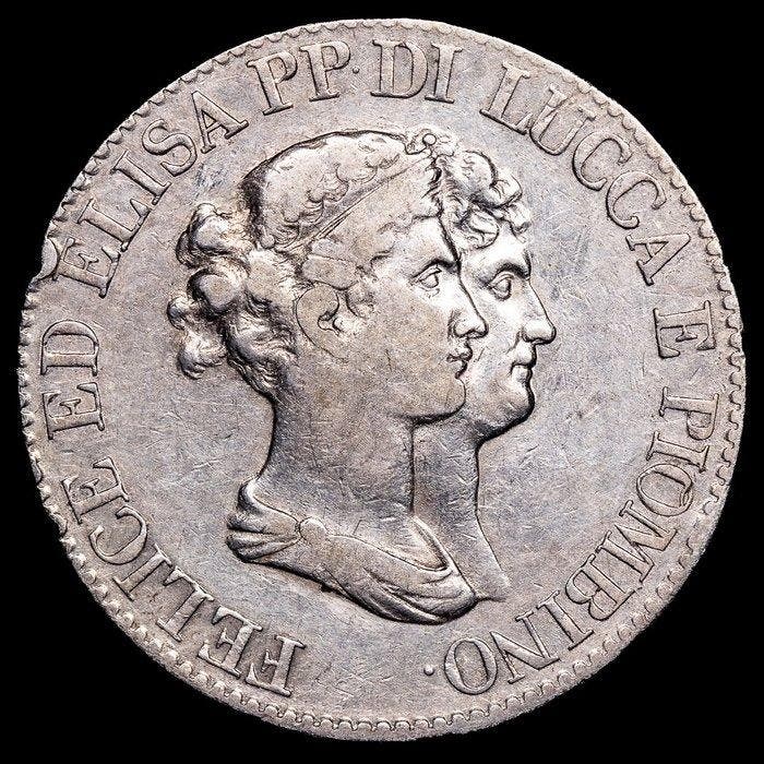 Italië, Vorstendom Lucca en Piombino Elisa Bonaparte &, Postzegels en Munten, Munten | Europa | Niet-Euromunten