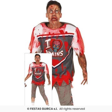 Zombie Rugby kostuum, Verzenden, Nieuw, Feestartikel