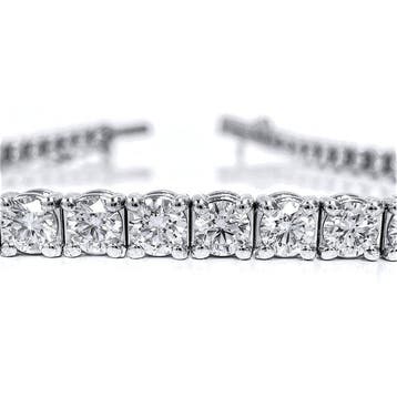 Zonder minimumprijs - Armband - 14 karaat Witgoud - 4.50ct., Sieraden, Tassen en Uiterlijk, Armbanden, Nieuw