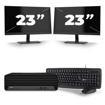 HP EliteDesk 800 G6  -   i7-10e  - 8GB  - 256GB  + 2x 23 inc, Verzenden, 8 GB, Refurbished, HP