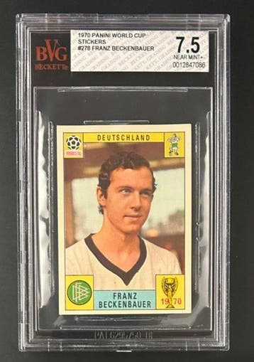1970 Panini Mexico 70 World Cup Franz Beckenbauer 278 Graded, Nieuw