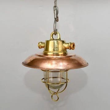 Plafondlamp - Metaal, Emaille