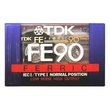 TDK FE90 Ferric 90 IEC I/Type I Normal Position Cassette (Ni, Cd's en Dvd's, Cassettebandjes, Verzenden, Nieuw in verpakking