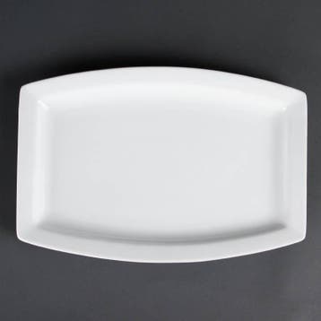 Porselein bord rechthoekig 32 cm (stuks 6), Verzenden
