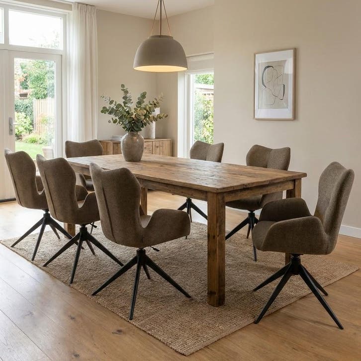Brent Eetkamertafel | Oud hout, Huis en Inrichting, Tafels | Eettafels, Nieuw, Ophalen of Verzenden