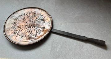Pan - 18e eeuw - Koper - Antieke kastanje / pofpan, Antiek en Kunst