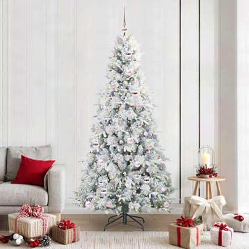 vidaXL Kunstmatige Inklapbare Kerstboom Wit 210 cm PE en PVC, Diversen, Verzenden, Nieuw