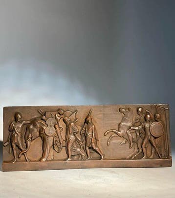 Beeldje - Classical Relief Plaque, Hannibal March with War