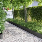 vidaXL Gazonranden 10 pcs Zwart 103 x 0,05 x 22 cm Staal, Tuin en Terras, Verzenden, Nieuw