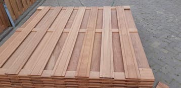 Tuinscherm | Hardhout | Keruing | Bankirai | Tuinschermen, Nieuw, Hout, 150 tot 200 cm, 150 tot 200 cm