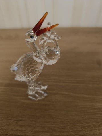 Swarovski - Beeldje - Stork with baby - 659401 - Box -