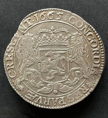Nederland, Utrecht Dukaton 1665, Postzegels en Munten, Munten | Nederland