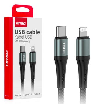 USB-C to Lightning 20W 100cm FullLINK AMIO-03916, Verzenden, Nieuw
