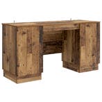 vidaXL Bureau met plank Oud hout 142,5 x 50 x 75 cm Bewerkt, Verzenden, Nieuw