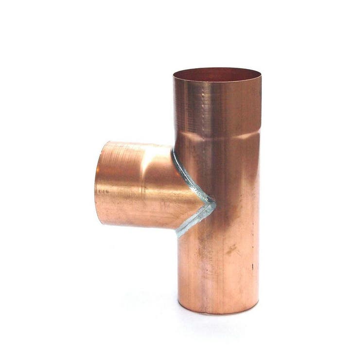 Koperen T-stuk 120mm 90gr 0.80mm, Doe-het-zelf en Verbouw, Buizen en Afvoer, Ophalen of Verzenden