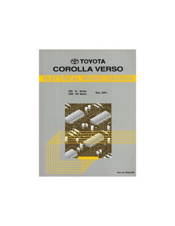 2001 TOYOTA COROLLA VERSO ELECTRISCHE SCHEMA, Auto diversen