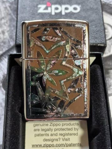 Zippo - Original Zippo Rarität Cannabis Chrome Hochglanz -, Verzamelen, Nieuw