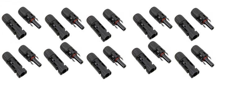 MC4 connector Male + Female - Zonnepaneel - 10 stuks, Doe-het-zelf en Verbouw, Zonnepanelen en Toebehoren, Overige typen, Nieuw