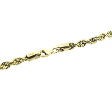 Gouden gedraaide schakelketting., Ophalen of Verzenden, Gebruikt, Goud, Goud