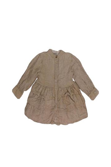 Donsje Amsterdam Jurk Meisjes in maat 122 Beige, Verzenden, Zo goed als nieuw, Donsje Amsterdam, Jongen of Meisje