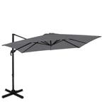 Zweefparasol Pisogne 300x300cm – Premium parasol | Grijs, Verzenden, Nieuw