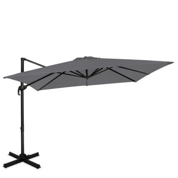 Zweefparasol Pisogne 300x300cm – Premium parasol | Grijs, Verzenden, Nieuw