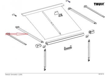 Thule Rafter Arm Assy LH 1200 2.60, Ophalen of Verzenden, Nieuw, Thule