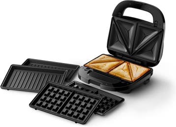 Wafelijzer Philips 750W | RVS | Laatste Stuk!, Ophalen of Verzenden, Uitneembare platen, Zo goed als nieuw