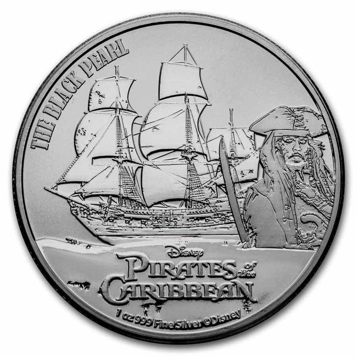Niue - Pirates of the Caribbean - #1 The Black Pearl 1 oz, Postzegels en Munten, Munten | Amerika, Losse munt, Zilver, Verzenden