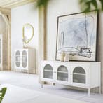 *WOONWINKEL* Kare Design Naxos Tv-meubel Met Ribbelglas Off, Verzenden, Nieuw
