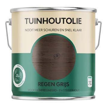 Tuinhout Olie - Regen Grijs-2500ml, Minder dan 5 liter, Verzenden, Nieuw, Grijs