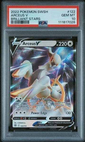 Pokémon Graded card Brilliant Stars 122 Arceus V - PSA 10 -, Nieuw