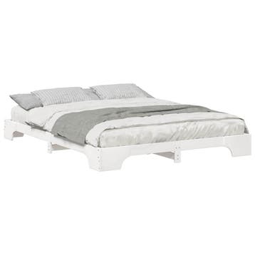 vidaXL Bedframe Wit 160 x 220 cm Massief grenenhout, Huis en Inrichting, Slaapkamer | Bedden, Verzenden, Nieuw, Wit, Hout
